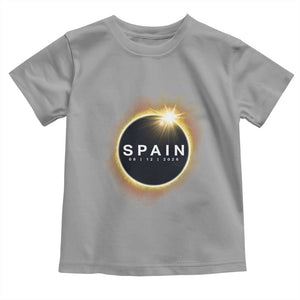 Spain Total Solar Eclipse 2026 Toddler T Shirt Path of Totality Astronomy Gift TS02 Sport Gray Print Your Wear