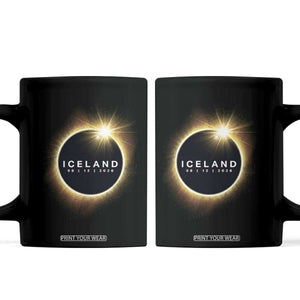 Iceland Total Solar Eclipse 2026 Coffee Mug Path of Totality Astronomy Gift TS02 Black Print Your Wear
