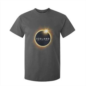 Iceland Total Solar Eclipse 2026 T Shirt For Kid Path of Totality Astronomy Gift TS02 Dark Heather Print Your Wear