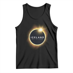 Iceland Total Solar Eclipse 2026 Tank Top Path of Totality Astronomy Gift TS02 Black Print Your Wear