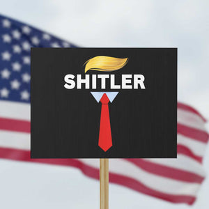 Funny Political Satire Protest Sign Sarcastic Political Parody TS02 Horizontal 18" × 24" Black Print Your Wear