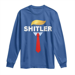 Funny Political Satire Long Sleeve Shirt Sarcastic Political Parody TS02 Royal Blue Print Your Wear