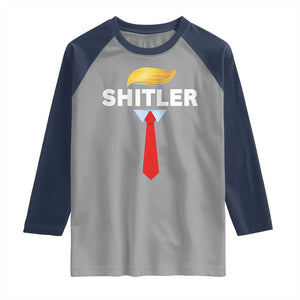 Funny Political Satire Raglan Shirt Sarcastic Political Parody TS02 Sport Gray Navy Print Your Wear