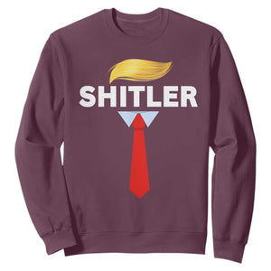 Funny Political Satire Sweatshirt Sarcastic Political Parody TS02 Maroon Print Your Wear