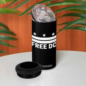 Free DC 4 in 1 Can Cooler Tumbler Defend Washington D.C. Statehood Politics TS02 Print Your Wear