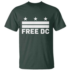 Free DC T Shirt Defend Washington D.C. Statehood Politics TS02 Dark Forest Green Print Your Wear