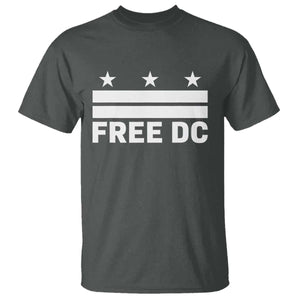 Free DC T Shirt Defend Washington D.C. Statehood Politics TS02 Dark Heather Print Your Wear