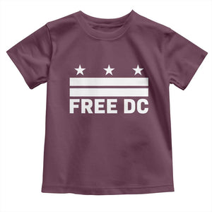 Free DC Toddler T Shirt Defend Washington D.C. Statehood Politics TS02 Maroon Print Your Wear