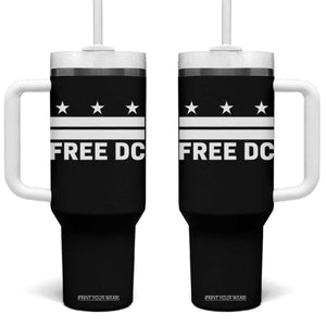 Free DC Tumbler With Handle Defend Washington D.C. Statehood Politics TS02 One Size: 40 oz Black Print Your Wear
