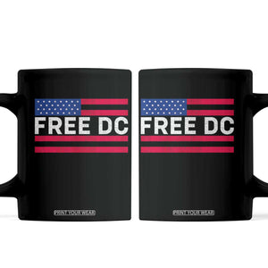Free DC Patriotic Coffee Mug Defend Washington D.C. Statehood American Flag TS02 Black Print Your Wear
