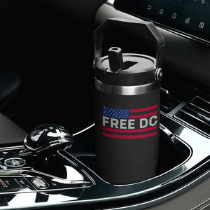 Free DC Patriotic Flip Straw Tumbler Defend Washington D.C. Statehood American Flag TS02 Print Your Wear
