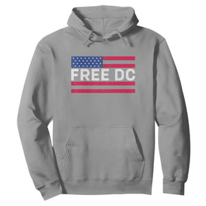 Free DC Patriotic Hoodie Defend Washington D.C. Statehood American Flag TS02 Sport Gray Print Your Wear