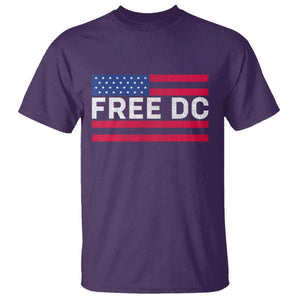 Free DC Patriotic T Shirt Defend Washington D.C. Statehood American Flag TS02 Purple Print Your Wear