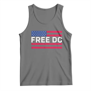 Free DC Patriotic Tank Top Defend Washington D.C. Statehood American Flag TS02 Black Heather Print Your Wear