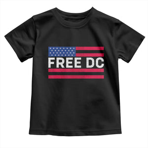 Free DC Patriotic Toddler T Shirt Defend Washington D.C. Statehood American Flag TS02 Black Print Your Wear