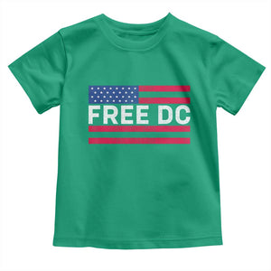 Free DC Patriotic Toddler T Shirt Defend Washington D.C. Statehood American Flag TS02 Irish Green Print Your Wear