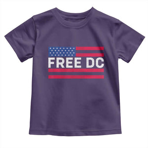 Free DC Patriotic Toddler T Shirt Defend Washington D.C. Statehood American Flag TS02 Purple Print Your Wear