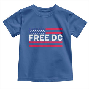 Free DC Patriotic Toddler T Shirt Defend Washington D.C. Statehood American Flag TS02 Royal Blue Print Your Wear