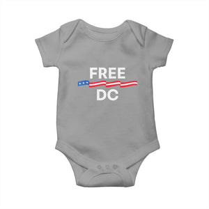 Free DC Baby Onesie Defend Washington D.C. Statehood Rights TS02 Sport Gray Print Your Wear