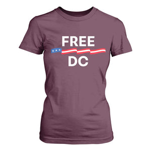 Free DC T Shirt For Women Defend Washington D.C. Statehood Rights TS02 Maroon Print Your Wear