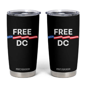 Free DC Tumbler Cup Defend Washington D.C. Statehood Rights TS02 Black Print Your Wear