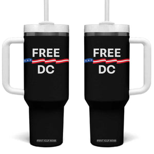 Free DC Tumbler With Handle Defend Washington D.C. Statehood Rights TS02 One Size: 40 oz Black Print Your Wear