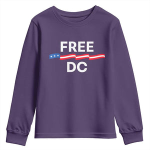 Free DC Youth Sweatshirt Defend Washington D.C. Statehood Rights TS02 Purple Print Your Wear