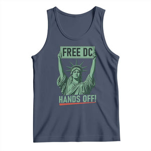 Free DC Hands Off Tank Top Statue of Liberty for Washington D.C. Rights TS02 Navy Print Your Wear