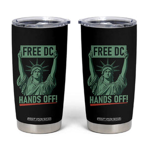 Free DC Hands Off Tumbler Cup Statue of Liberty for Washington D.C. Rights TS02 Black Print Your Wear
