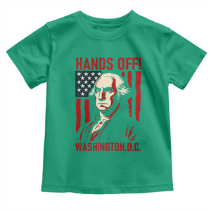 Hands Off DC Patriotic Toddler T Shirt George Washington American Flag TS02 Irish Green Print Your Wear