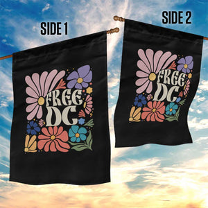 Free DC Subtle Groovy Floral Garden Flag Washington D.C. Rights Retro Hippie Style TS02 Print Your Wear