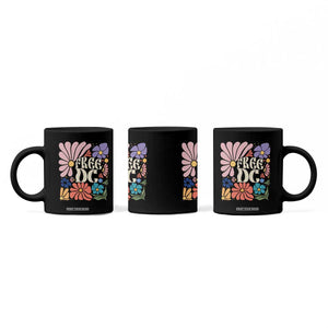Free DC Subtle Groovy Floral Coffee Mug Washington D.C. Rights Retro Hippie Style TS02 Print Your Wear