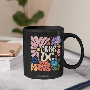Free DC Subtle Groovy Floral Coffee Mug Washington D.C. Rights Retro Hippie Style TS02 Print Your Wear