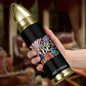 Free DC Subtle Groovy Floral Bullet Tumbler Washington D.C. Rights Retro Hippie Style TS02 Print Your Wear