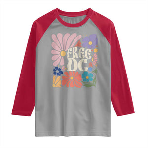 Free DC Subtle Groovy Floral Raglan Shirt Washington D.C. Rights Retro Hippie Style TS02 Sport Gray Red Print Your Wear