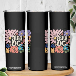 Free DC Subtle Groovy Floral Skinny Tumbler Washington D.C. Rights Retro Hippie Style TS02 Print Your Wear