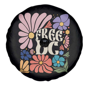 Free DC Subtle Groovy Floral Spare Tire Cover Washington D.C. Rights Retro Hippie Style TS02 Print Your Wear