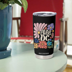 Free DC Subtle Groovy Floral Tumbler Cup Washington D.C. Rights Retro Hippie Style TS02 Print Your Wear