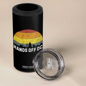 Hands Off DC 4 in 1 Can Cooler Tumbler Retro Washington D.C. Skyline TS02 Print Your Wear