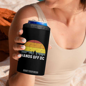 Hands Off DC 4 in 1 Can Cooler Tumbler Retro Washington D.C. Skyline TS02 Print Your Wear