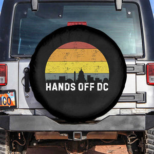 Hands Off DC Spare Tire Cover Retro Washington D.C. Skyline TS02 No hole Black Print Your Wear
