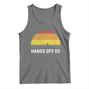 Hands Off DC Tank Top Retro Washington D.C. Skyline TS02 Black Heather Print Your Wear