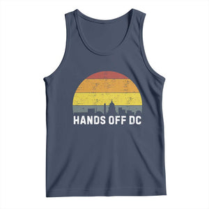 Hands Off DC Tank Top Retro Washington D.C. Skyline TS02 Navy Print Your Wear