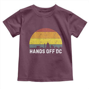 Hands Off DC Toddler T Shirt Retro Washington D.C. Skyline TS02 Maroon Print Your Wear
