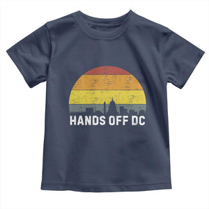 Hands Off DC Toddler T Shirt Retro Washington D.C. Skyline TS02 Navy Print Your Wear