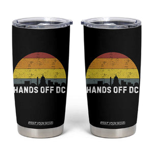 Hands Off DC Tumbler Cup Retro Washington D.C. Skyline TS02 Black Print Your Wear