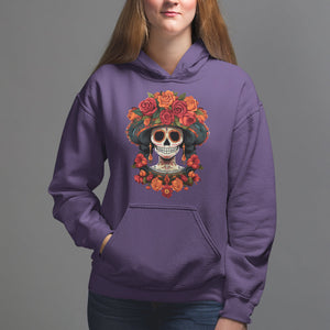 Day of the Dead Women Hoodie Dia De Los Muertos Calavera Sugar Skull Women TS02 Purple Printyourwear