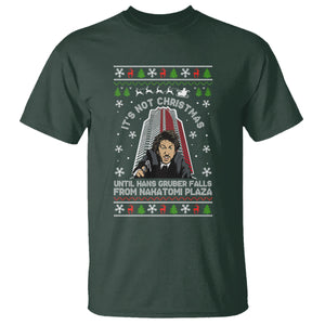 Nakatomi Plaza T Shirt It's Not Christmas Until Hans Gruber Falls TS02 Dark Forest Green Printyourwear