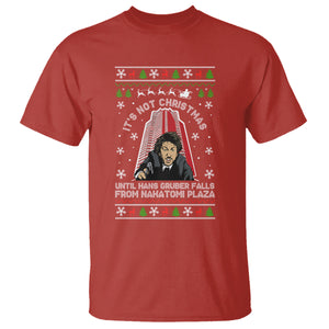 Nakatomi Plaza T Shirt It's Not Christmas Until Hans Gruber Falls TS02 Red Printyourwear