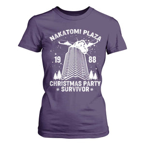 Nakatomi Plaza T Shirt For Women Christmas Party 1988 Survivor TS02 Purple Print Your Wear